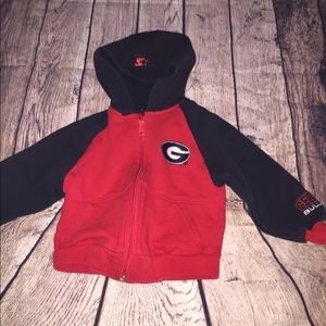 Georgia bull dawgs toddler 3t jacket coat hoodie